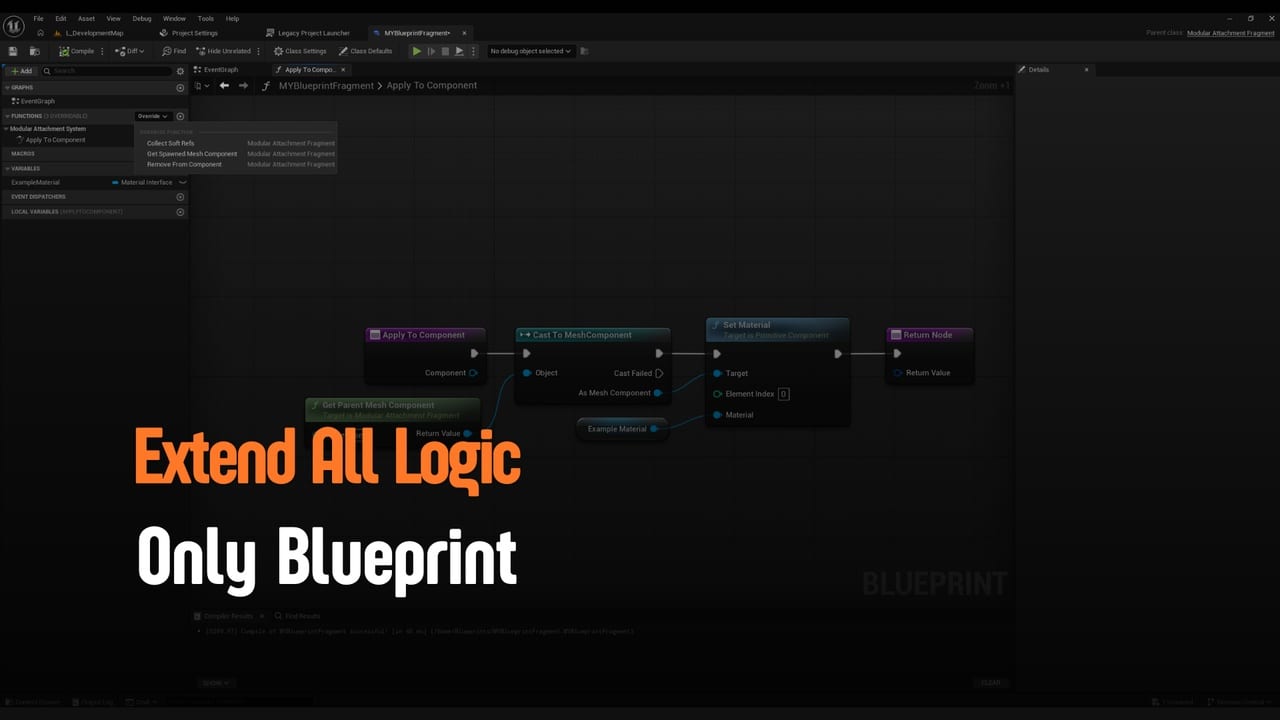 Tüm mantığı yalnızca Blueprint ile genişletme